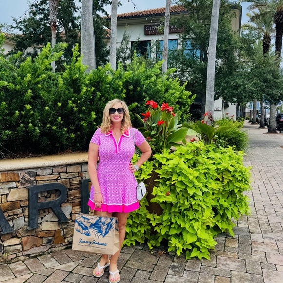 🌸 Brand New Lilly Pulitzer Pink & White Luxletic Jessamy Dress 🌸 Size M - Picture 16 of 16